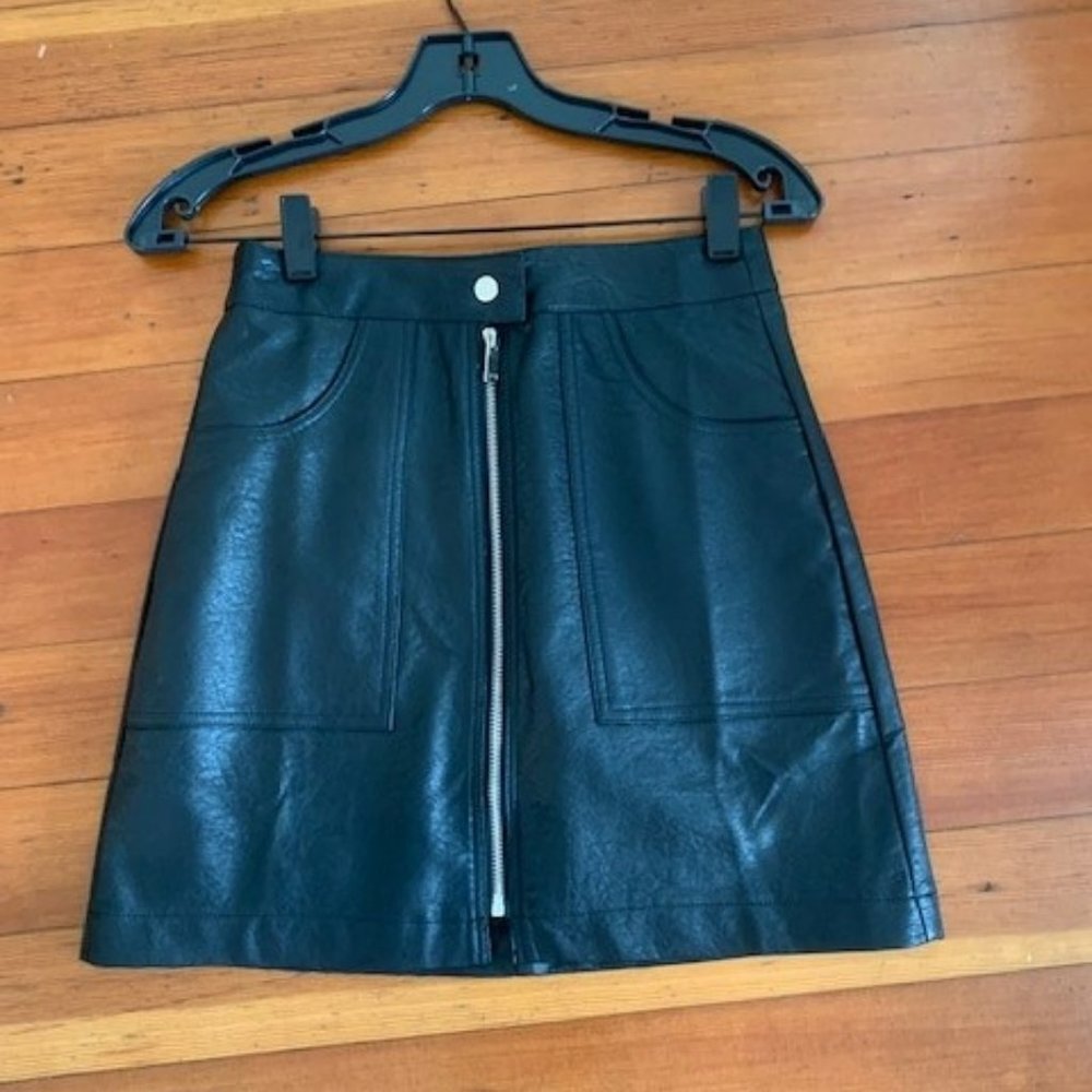 HYFVE Faux Black Leather Skirt Size S Women's with Tags